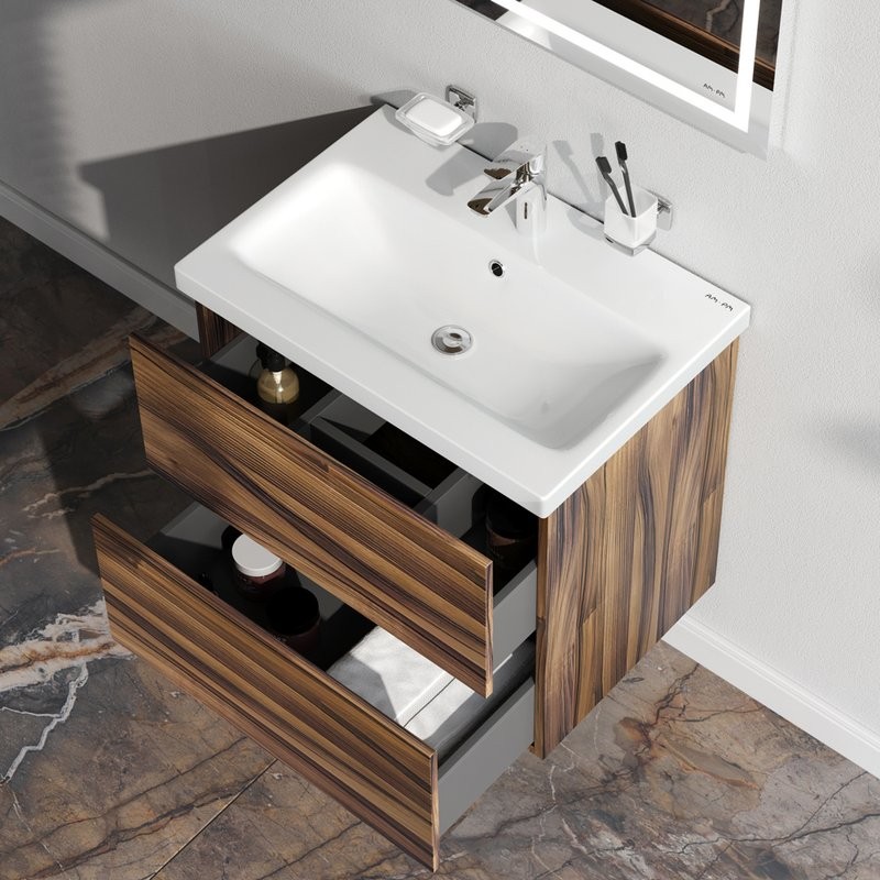 Тумба под раковину без столешницы AM.PM Gem 60 орех, подвесная