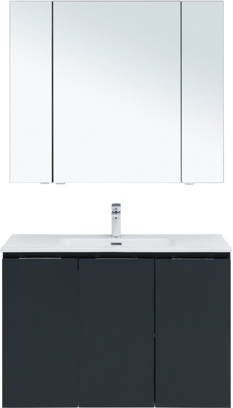 Мебель для ванной комнаты Aquanet Алвита 100 подвесная, антрацит