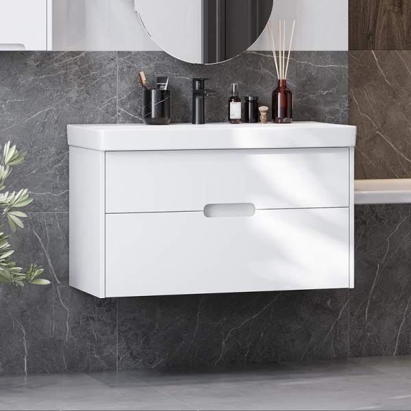 Тумба с раковиной AQUATON Оливия 90 белая матовая