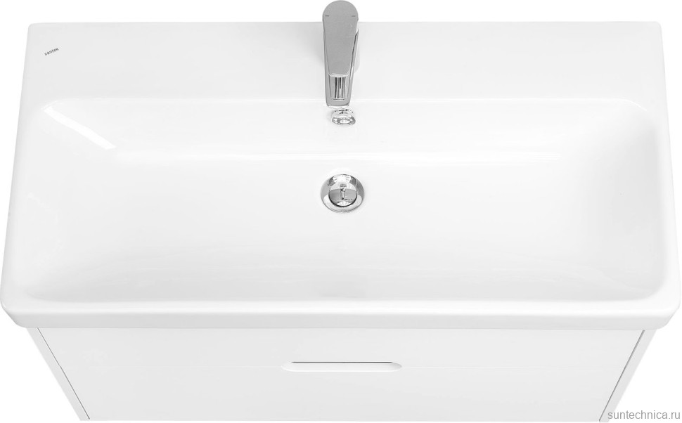Тумба с раковиной AQUATON Оливия 90 белая матовая