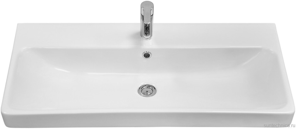 Тумба с раковиной AQUATON Оливия 90 белая матовая