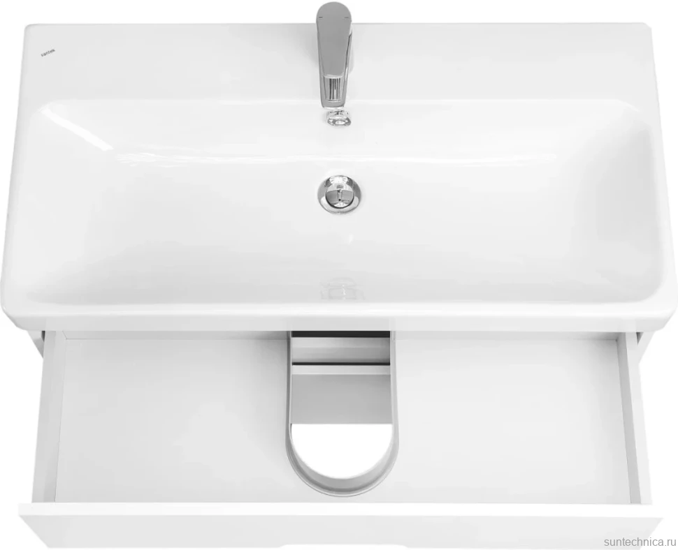 Тумба с раковиной AQUATON Оливия 90 белая матовая
