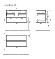 Тумба с раковиной Sancos Marmi 2.0 90 дуб галифакс натуральный, раковина CN7002MB