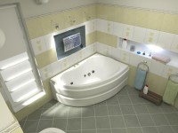 Акриловая ванна Bas Алегра R 150x90 см, угловая, правая, пристенная, с гидромассажем, белая, асимметричная, с каркасом