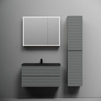 Мебель для ванной комнаты Sancos Folk 90 ergraut soft, раковина CN7002MB