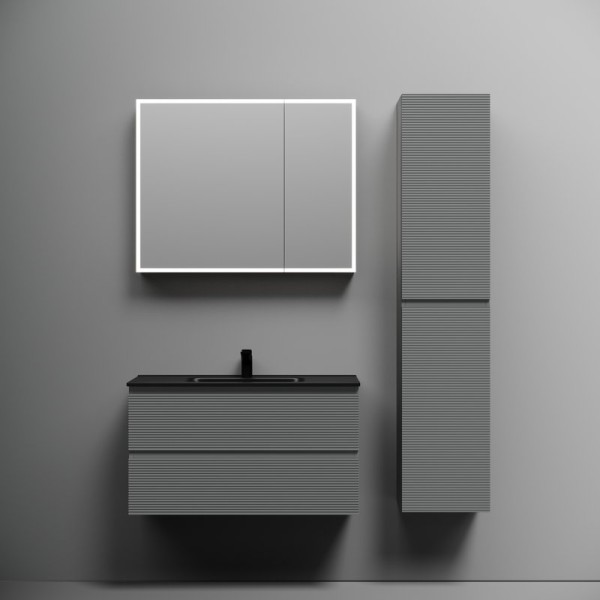 Мебель для ванной комнаты Sancos Folk 90 ergraut soft, раковина CN7002MB