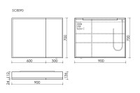 Мебель для ванной комнаты Sancos Folk 90 ergraut soft, раковина CN7002MB