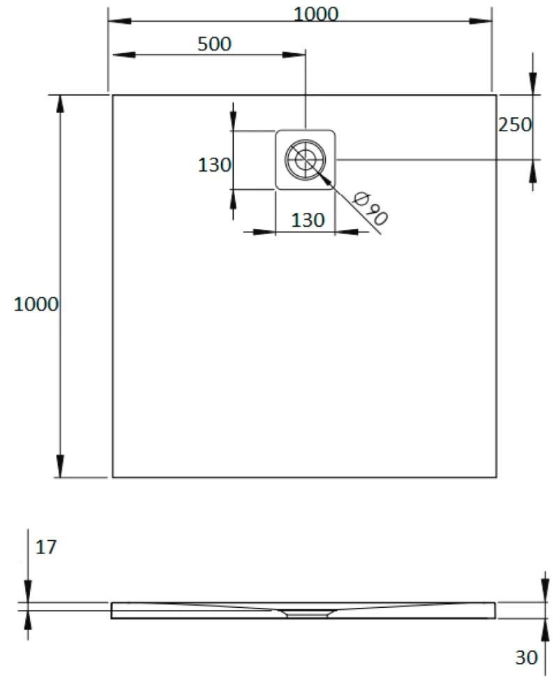 Поддон для душа Radaway Kyntos C 100x100 anthracite, с сифоном