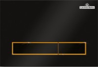Комплект Унитаз подвесной безободковый Bell Pro Rimless 3301101R + Быстросъемное сиденье микролифт 33290100 + Система инсталляции для унитазов Relfix 38010010 + Кнопка смыва Relfix 38050801 матовая черная, золотой глянец