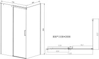 Душевой уголок Vincea Dice VSR-4D8011CL 110х80 см, профиль хром