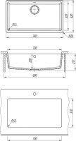 Комплект Мойка Florentina Вега 700 черная + Смеситель Grohe Euroeco
