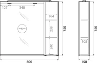 Зеркало BelBagno Marino R 80 Зеркало BelBagno Marino R 80