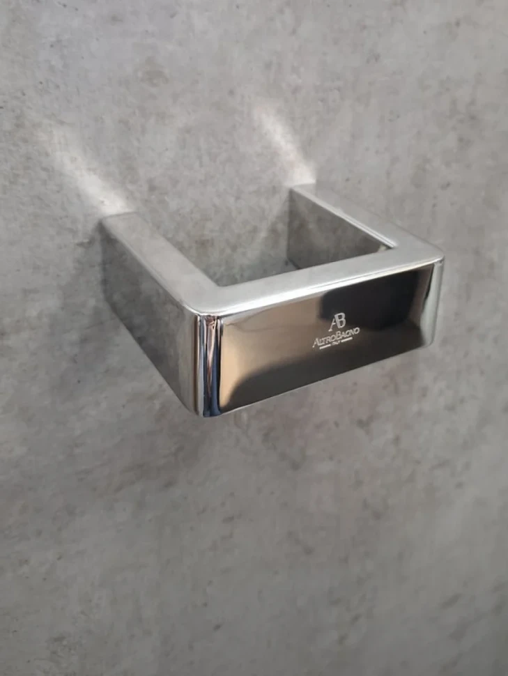 Стакан для ванной AltroBagno Aperto 080202 Cr настенный, хром, стеклянный