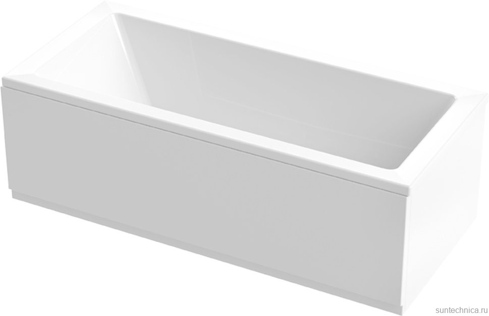 Акриловая ванна Cezares Plane 200x90 см, пристенная, белая, на ножках