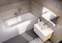Акриловая ванна Ravak Domino Plus 170x75 см, пристенная, белая, на ножках