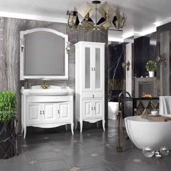 Мебель для ванной Opadiris Лоренцо 100 белая матовая