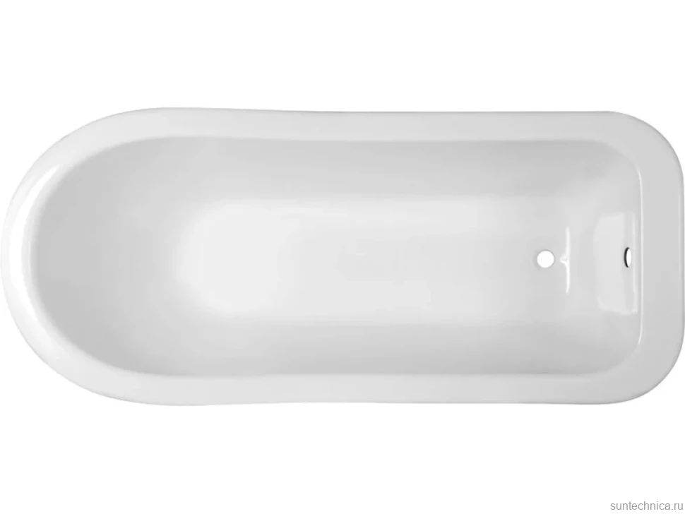Ванна из искусственного камня Эстет Царская 170x75 см, правая, отдельностоящая, овальная, на ножках