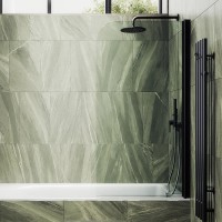 Шторка на ванну Maybahglass MGV-598-6 60x140, профиль черный, стекло прозрачное