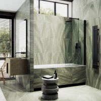 Шторка на ванну Maybahglass MGV-598-6 60x140, профиль черный, стекло прозрачное
