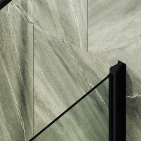 Шторка на ванну Maybahglass MGV-598-6 60x140, профиль черный, стекло прозрачное
