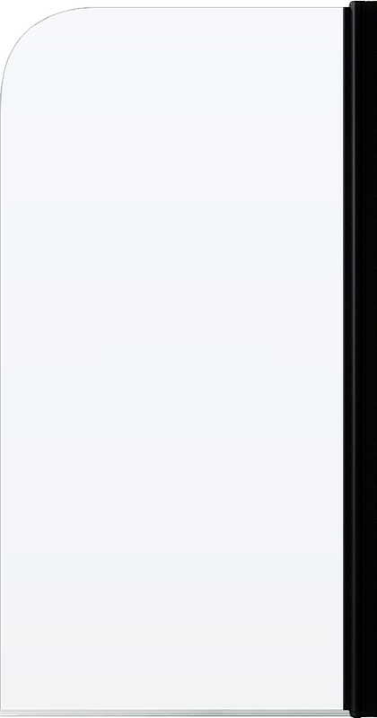 Шторка на ванну Maybahglass MGV-598-6 60x140, профиль черный, стекло прозрачное