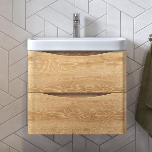 Тумба с раковиной Velvex Clay 60.2Y дуб верона