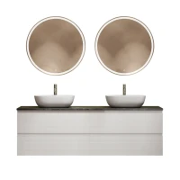 Тумба с раковиной Sancos Folk 160 bianco, столешница черный мрамор TT160A1X, раковина CN6009