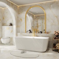 Акриловая ванна Grossman Cristal GR-2028F 170x75 см, отдельностоящая, белая, со сливом-переливом, с донным клапаном