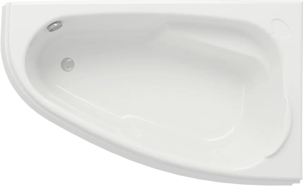 Акриловая ванна Cersanit Joanna R 140x90 см, угловая, правая, встраиваемая, ультрабелая, асимметричная, на ножках