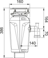 Комплект Мойка Blanco Subline 340/160-U кофе, левая + Измельчитель Franke