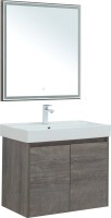 Тумба с раковиной Aquanet Nova Lite 75 дуб рошелье, с дверками