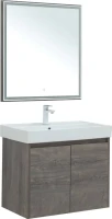 Тумба с раковиной Aquanet Nova Lite 75 дуб рошелье, с дверками