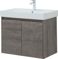 Тумба с раковиной Aquanet Nova Lite 75 дуб рошелье, с дверками