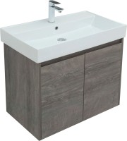 Тумба с раковиной Aquanet Nova Lite 75 дуб рошелье, с дверками