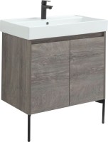 Тумба с раковиной Aquanet Nova Lite 75 дуб рошелье, с дверками