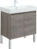 Тумба с раковиной Aquanet Nova Lite 75 дуб рошелье, с дверками