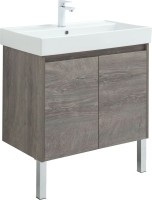 Тумба с раковиной Aquanet Nova Lite 75 дуб рошелье, с дверками