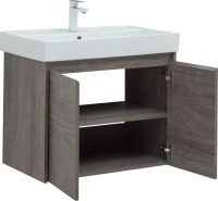 Тумба с раковиной Aquanet Nova Lite 75 дуб рошелье, с дверками