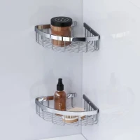 Полка AM.PM Sense L A7452200 угловая, хром, 2 шт. Полка AM.PM Sense L A7452200 угловая, хром, 2 шт.