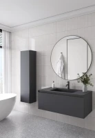 Мебель для ванной комнаты Armadi Art Quatro 1 100 anthracite, с раковиной anthracite