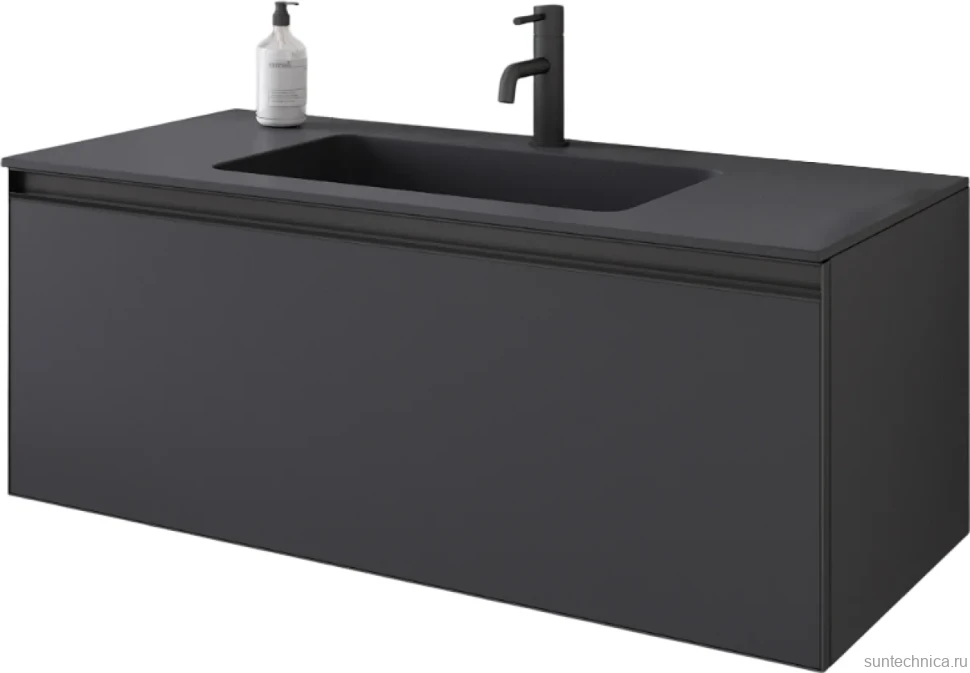Мебель для ванной комнаты Armadi Art Quatro 1 100 anthracite, с раковиной anthracite