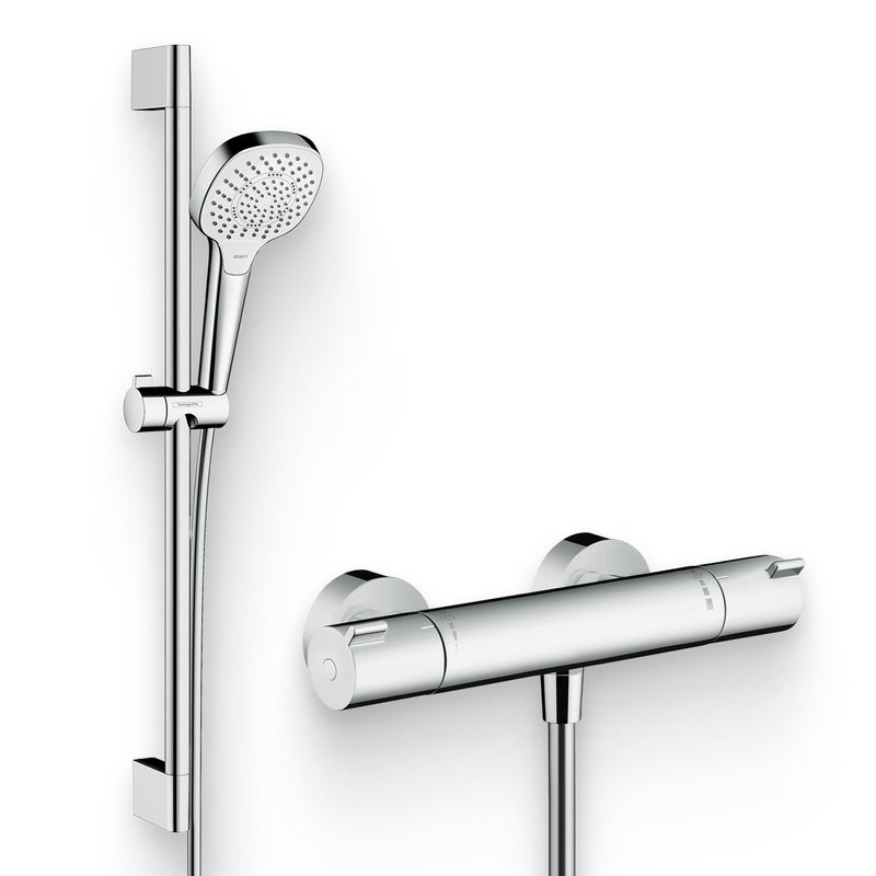 Душевой комплект Термостат Hansgrohe Ecostat 1001 CL ВМ 13211000 + Гарнитур Croma 26580400