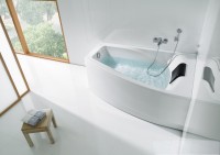 Акриловая ванна Roca Hall Angular R 150x100 см, угловая, правая, пристенная, асимметричная, с каркасом, со сливом-переливом (уценка: скол на борту)