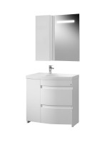 Мебель для ванной комнаты Belux Токио 80 R напольная, белая глянцевая