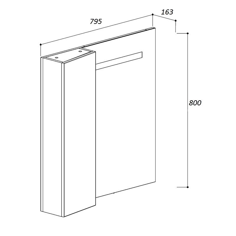 Мебель для ванной комнаты Belux Токио 80 R напольная, белая глянцевая