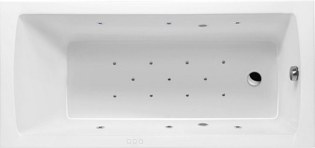 Акриловая ванна Excellent Aquaria WAEX.AQU17.RELAX 170x75 см, левая, встраиваемая, с гидромассажем, белая, с каркасом, со сливом-переливом