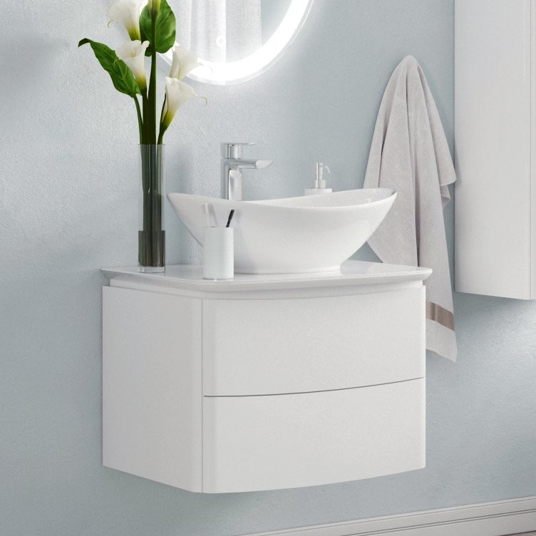 Тумба с раковиной Corozo Вико 60 Z2 подвесная, белая