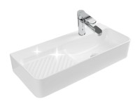 Накладная раковина Aquanet Comfort 326054 70 глянцевая белая, прямоугольная, искусственный камень, со столешницей, с 1 отверстием под смеситель