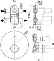 Душевой комплект Смеситель Paffoni Light LIG018NO С ВНУТРЕННЕЙ ЧАСТЬЮ + Гарнитур Master ZDUP094NO + Излив Allen Brau Priority 5.31018-31 чёрный матовый