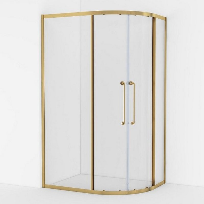Душевой уголок Cezares Relax RELAX-304-RH-2-120/90-C-BORO 120x90, профиль брашированное золото